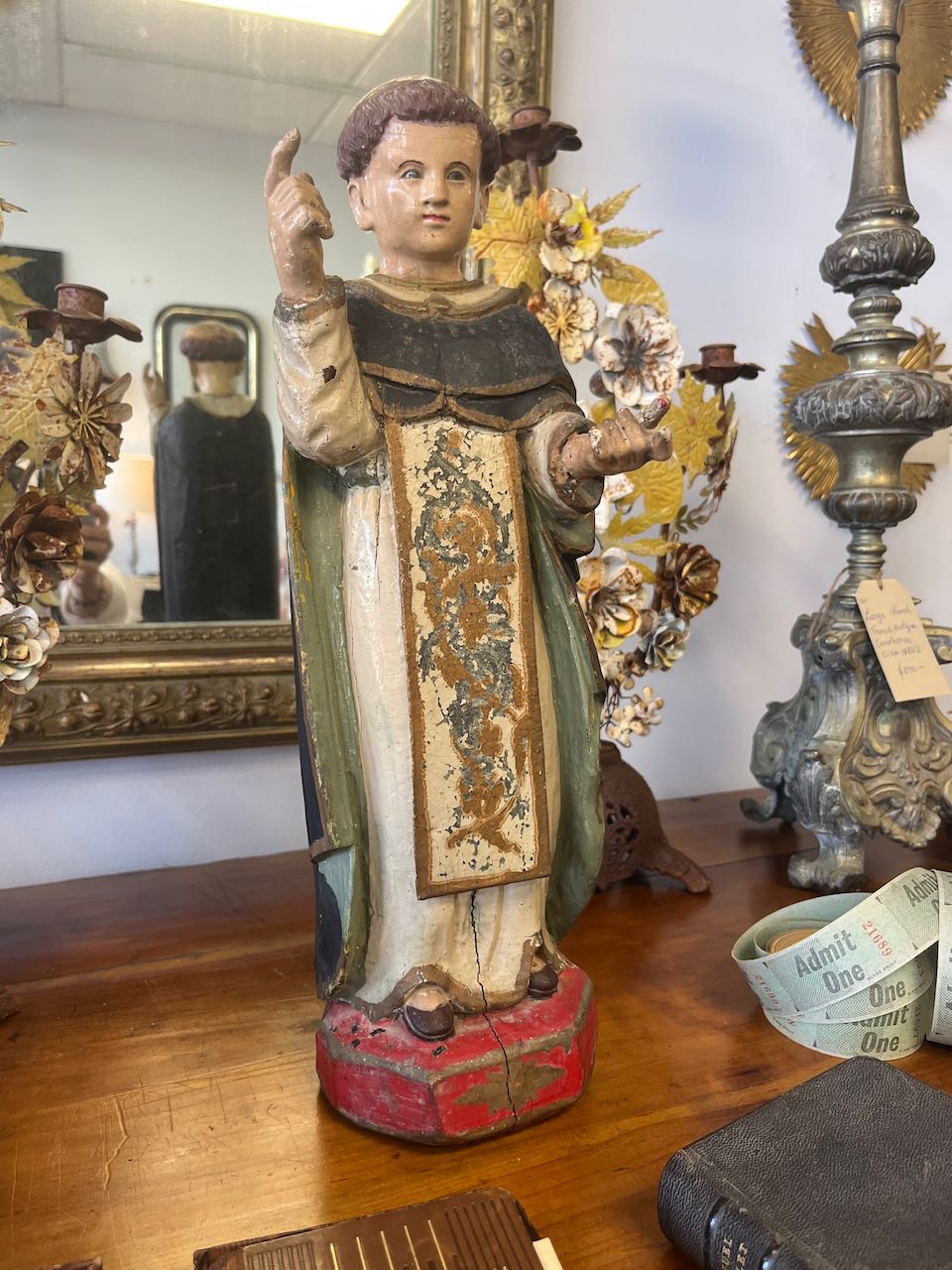 Fa Antique Wooden statue of St Anthony