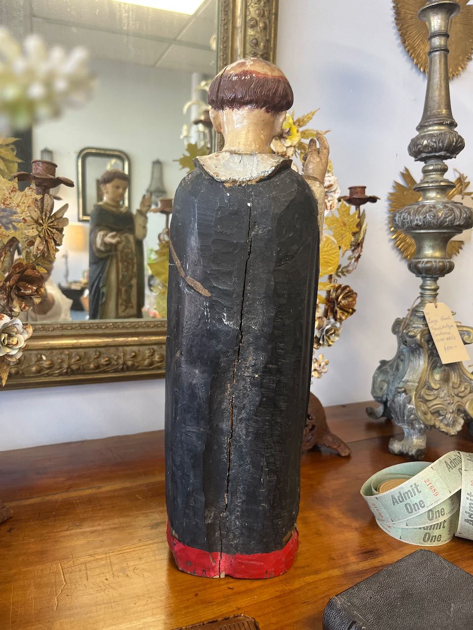 Fa Antique Wooden statue of St Anthony