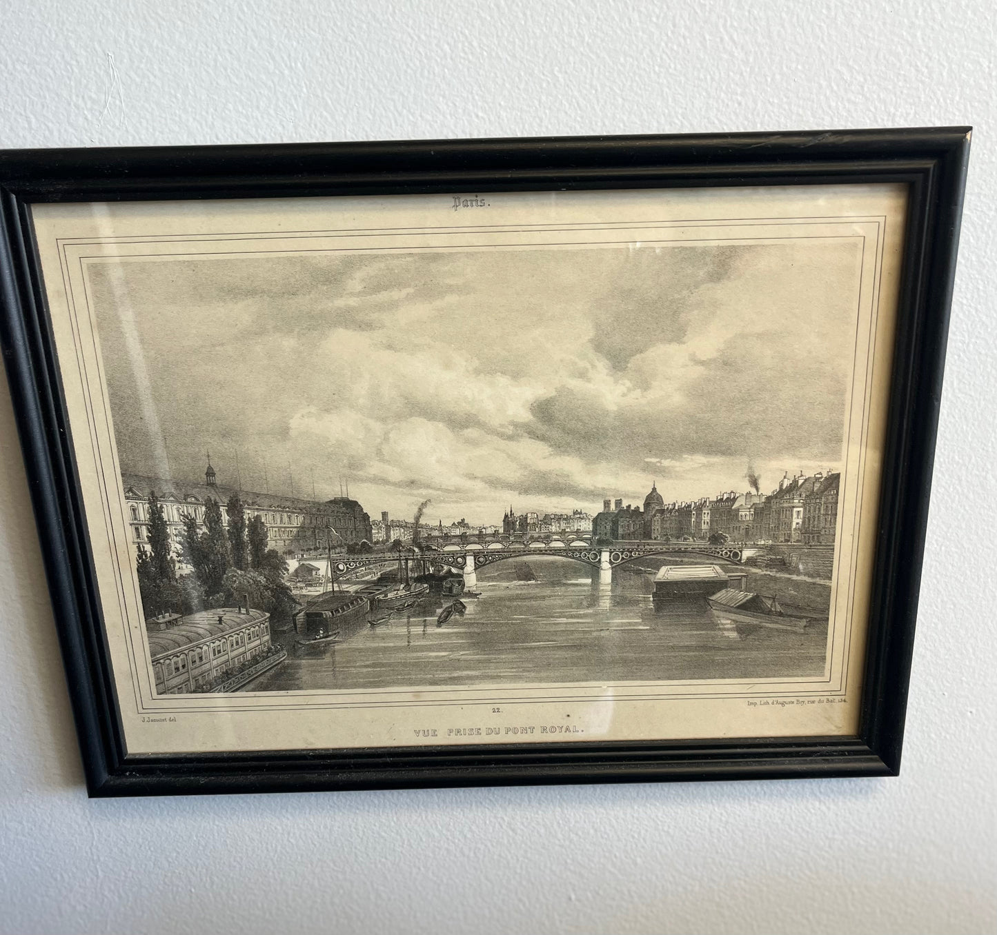 Framed Vintage Black and White prints of Paris