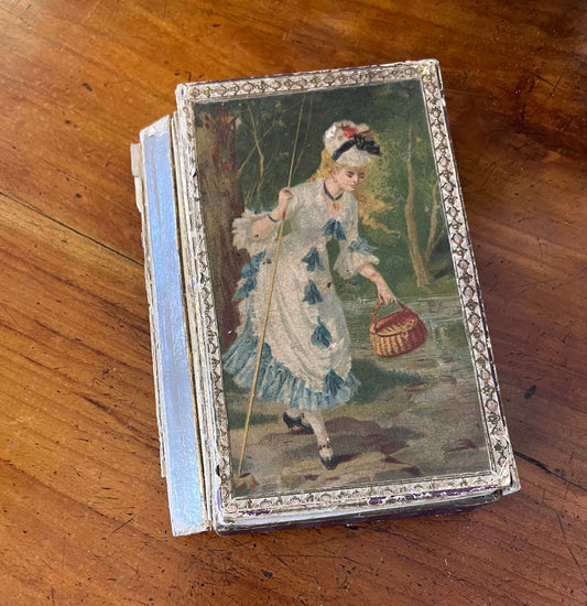 French antique paper illustrated box