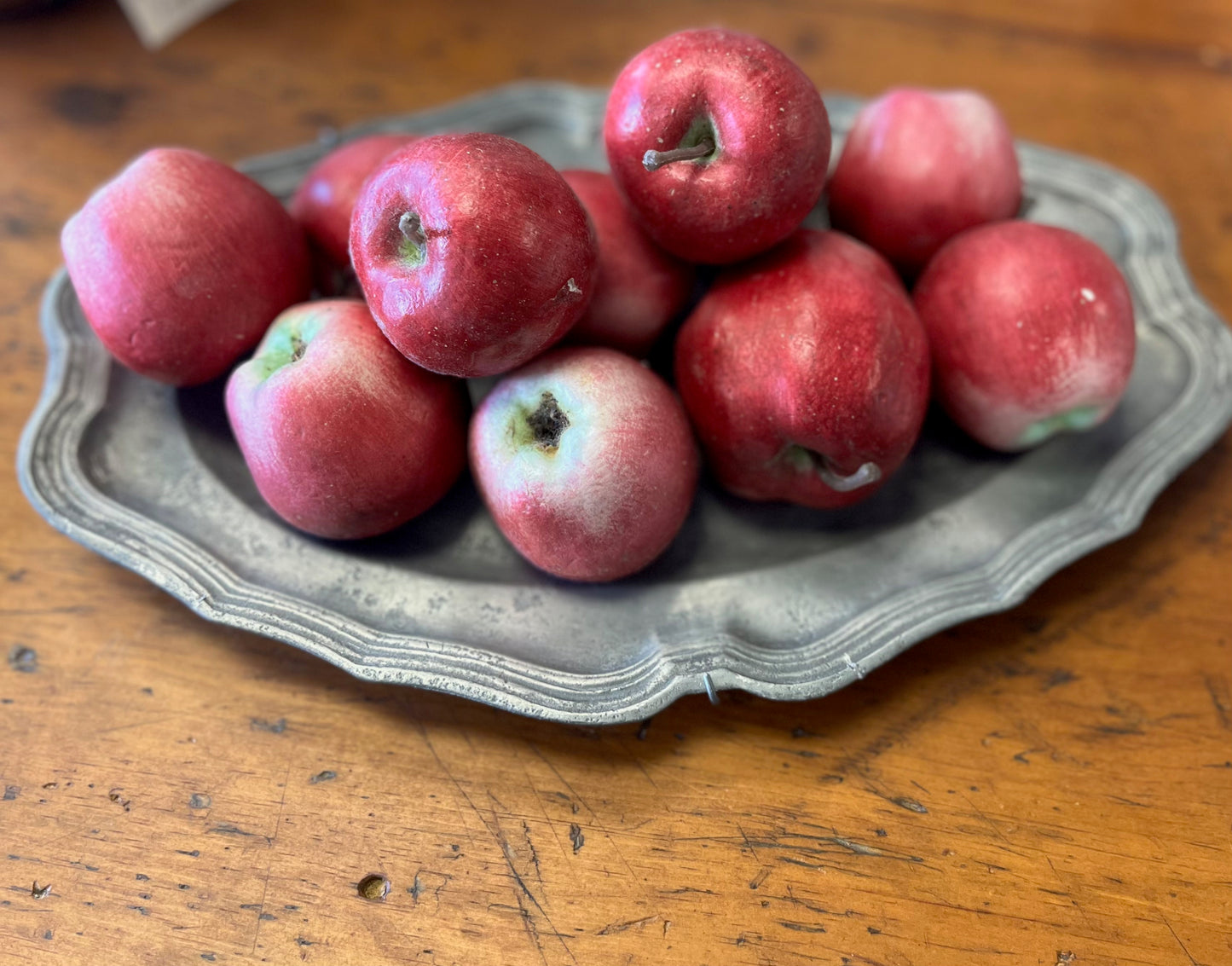 French antique pewter oval dish.