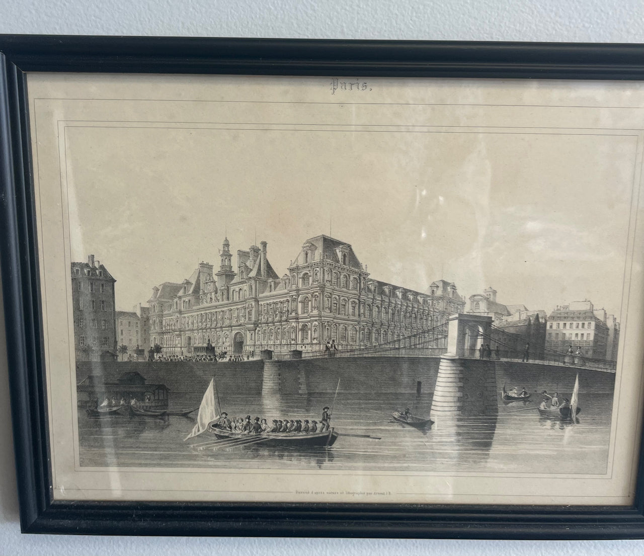 Framed Vintage Black and White prints of Paris