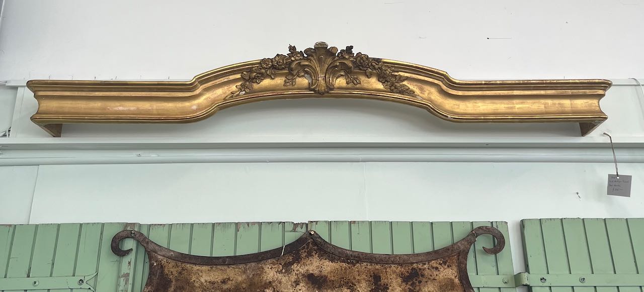 fa4560 Gold French antique Bed coronet