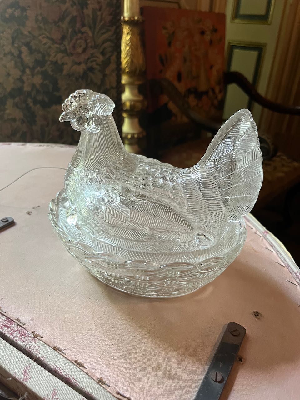 fa4321 vintage French chicken tureen top