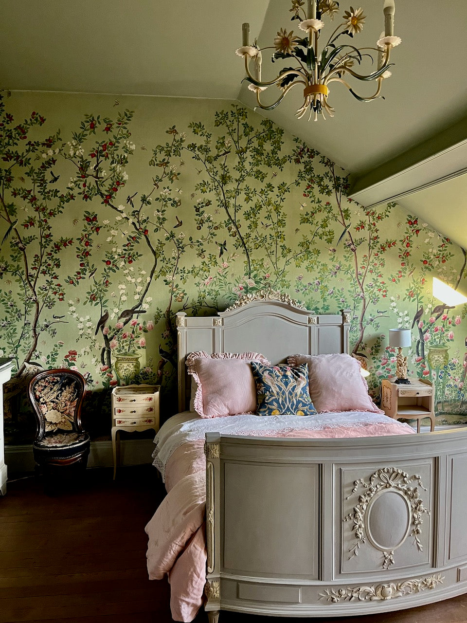 (Roses Room), French Antique/Brocante Tour 2025, Queen bed