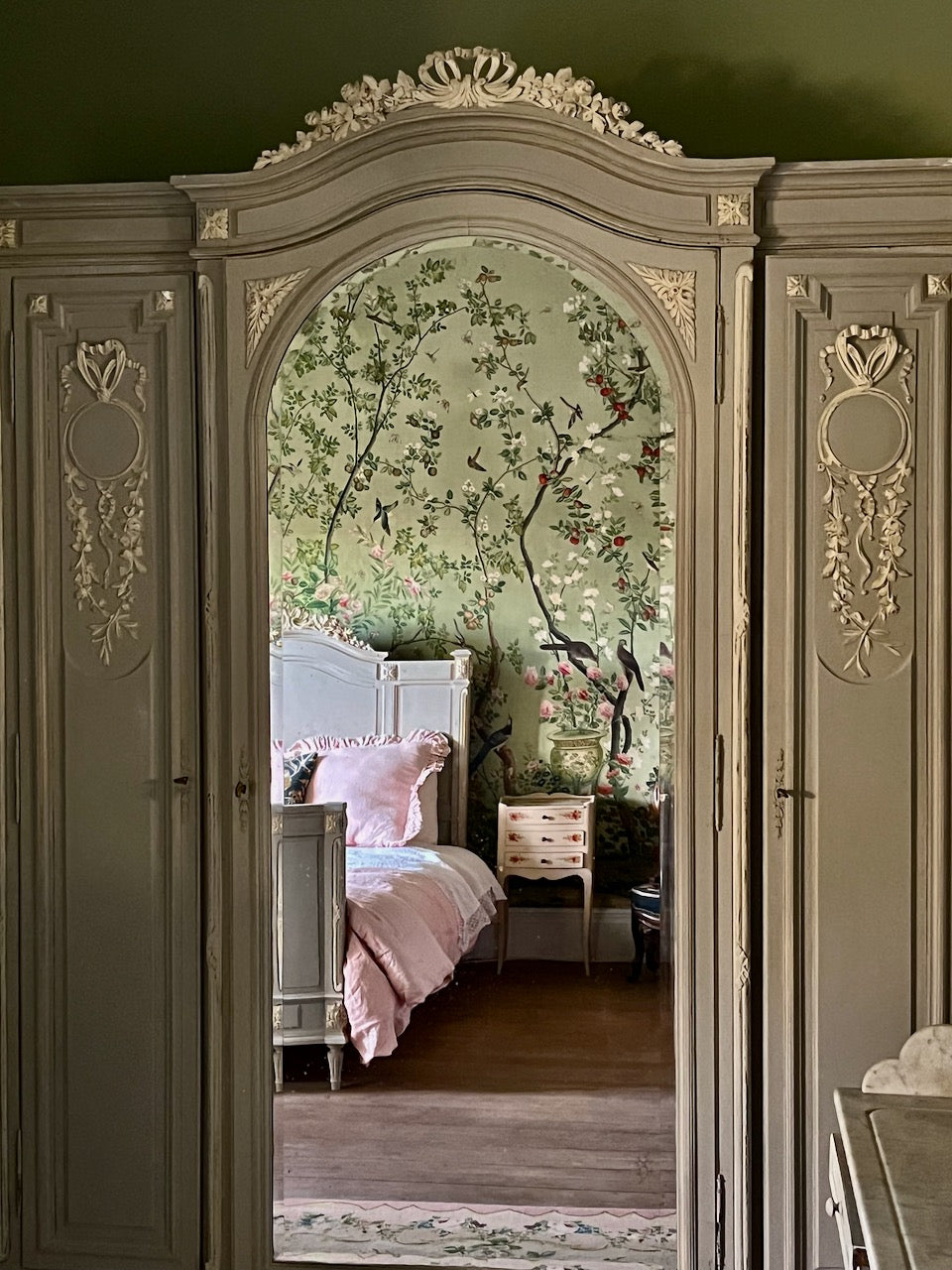 (Roses Room), French Antique/Brocante Tour 2025, Queen bed