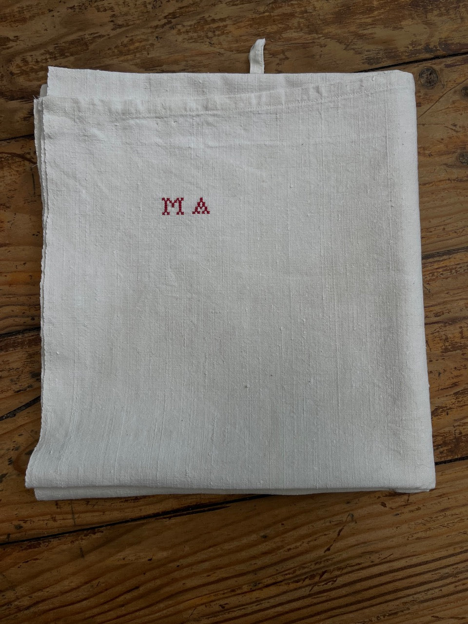 fa4605 French antique monogramed Travelling towel