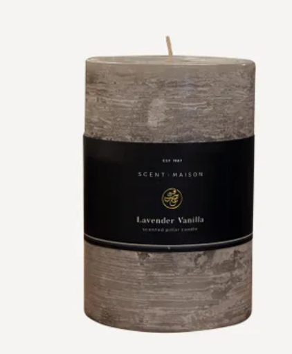 Large pillar candle French pear or Lavendar and vanilla