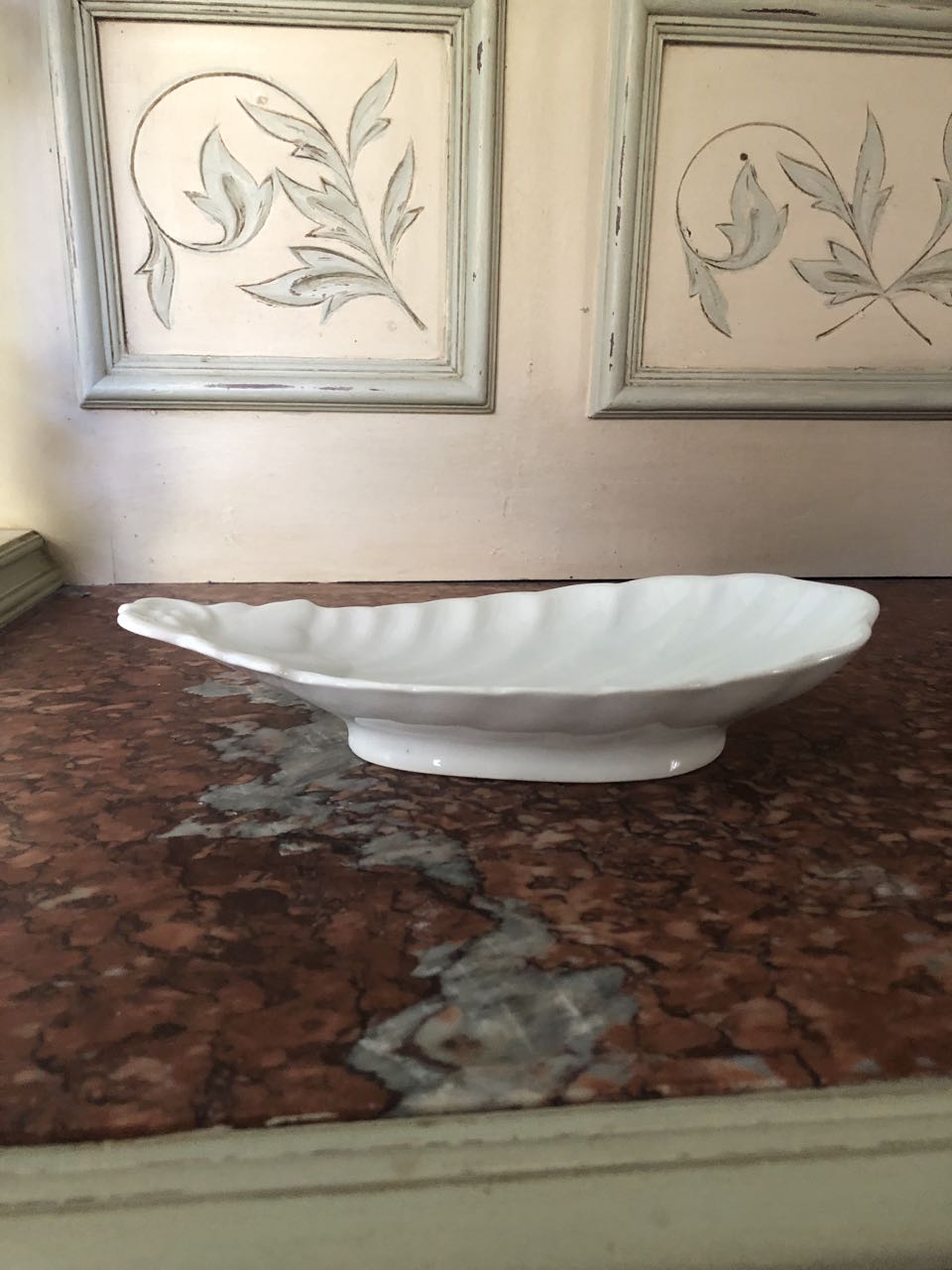 fa3040 French Antique  porcelain soap dish, have 3